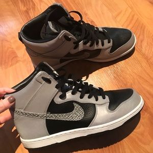Nike Dunk High snakeskin 3M reflective
